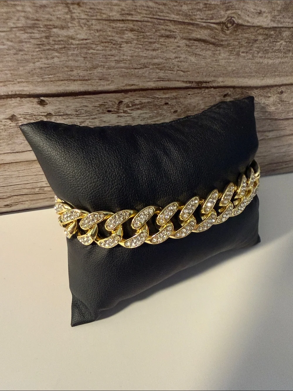 Gold Plated Paved Iced Out Cuban Link Bracelet - Men Accessories